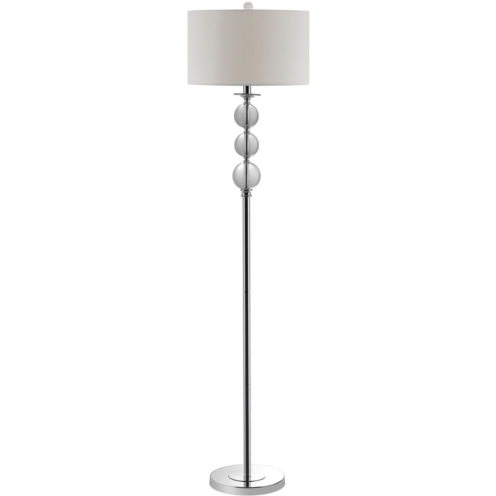Safavieh LIT4105A PIPPA GLASS GLOBE SILVER BASE AND NECK TABLE LAMP